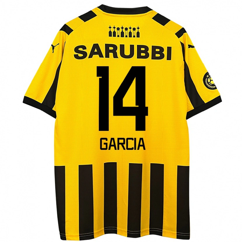 Danxen Niño Camiseta Damián García #14 Amarillo Negro 1ª Equipación 2024/25 La Camisa