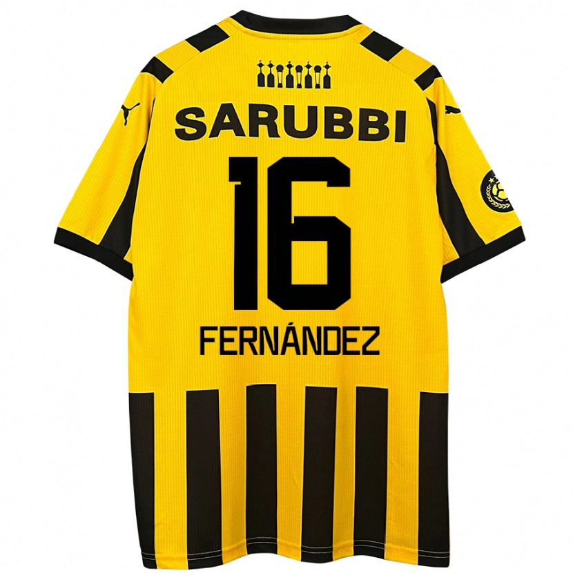 Danxen Niño Camiseta Adrián Fernández #16 Amarillo Negro 1ª Equipación 2024/25 La Camisa