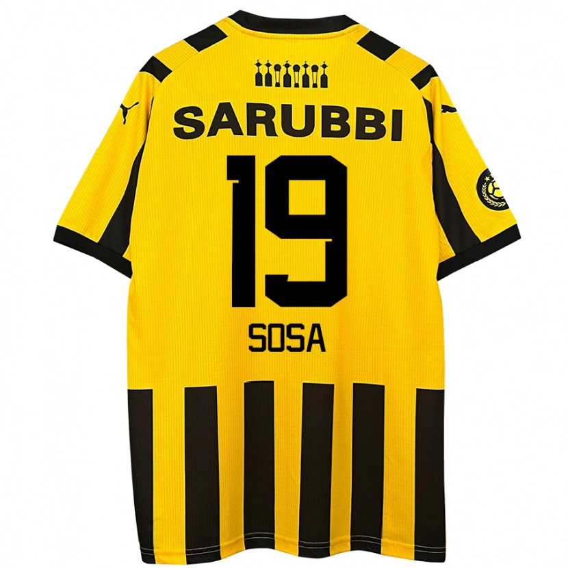 Danxen Niño Camiseta Diego Sosa #19 Amarillo Negro 1ª Equipación 2024/25 La Camisa