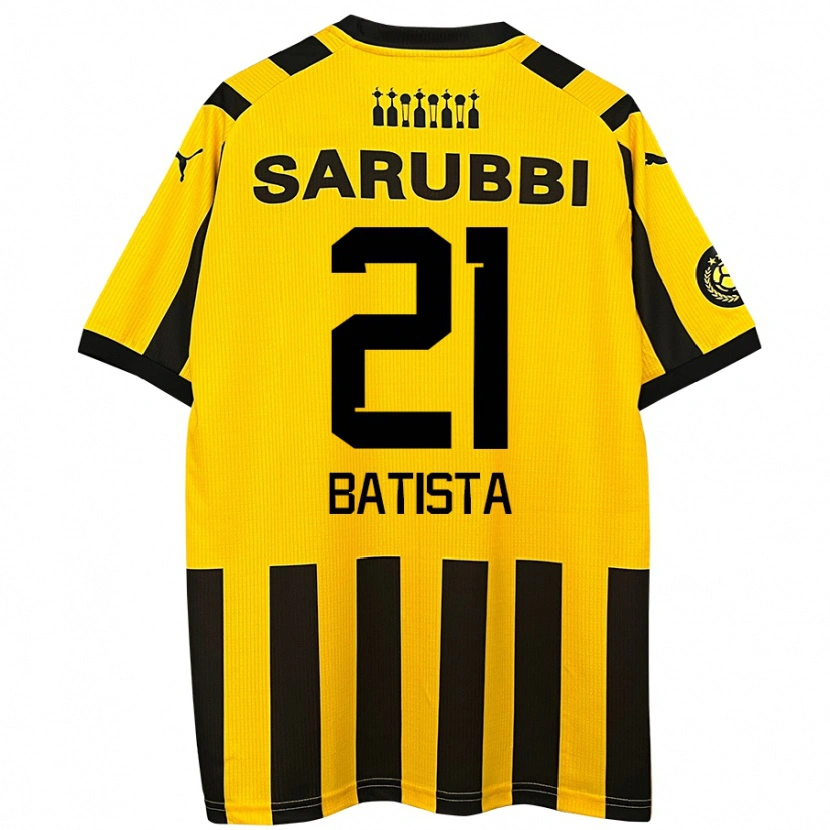 Danxen Niño Camiseta Facundo Batista #21 Amarillo Negro 1ª Equipación 2024/25 La Camisa