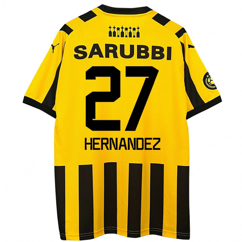 Danxen Niño Camiseta Lucas Hernández #27 Amarillo Negro 1ª Equipación 2024/25 La Camisa