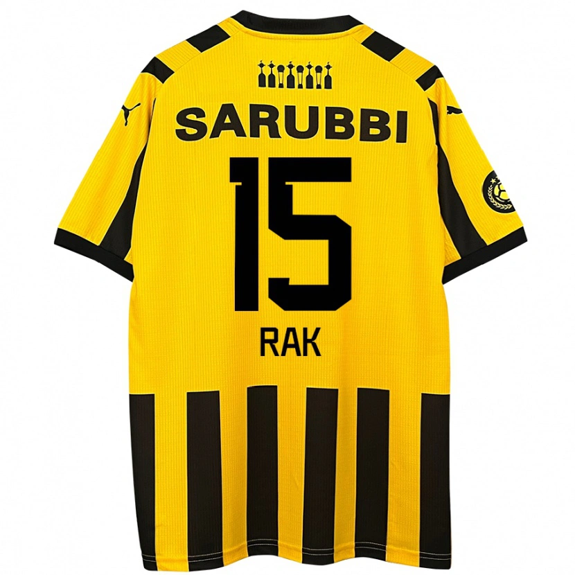 Danxen Niño Camiseta Yonatthan Rak #15 Amarillo Negro 1ª Equipación 2024/25 La Camisa