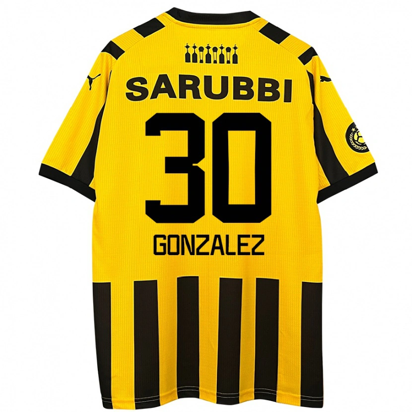 Danxen Niño Camiseta Ángel González #30 Amarillo Negro 1ª Equipación 2024/25 La Camisa