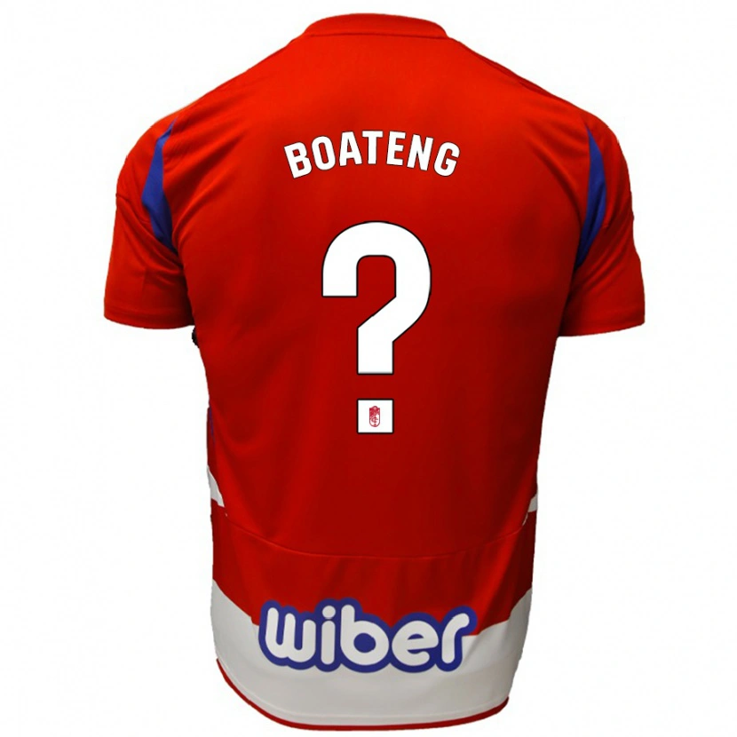 Danxen Niño Camiseta Robin Boateng #0 Rojo Blanco Azul 1ª Equipación 2024/25 La Camisa