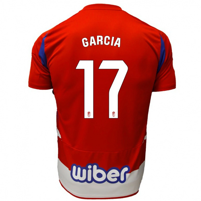 Danxen Niño Camiseta Naima García #17 Rojo Blanco Azul 1ª Equipación 2024/25 La Camisa