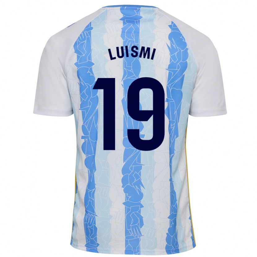 Danxen Niño Camiseta Luismi Sánchez #19 Blanco Azul 1ª Equipación 2024/25 La Camisa