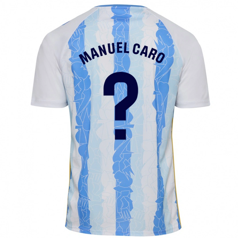 Danxen Niño Camiseta José Manuel Caro #0 Blanco Azul 1ª Equipación 2024/25 La Camisa