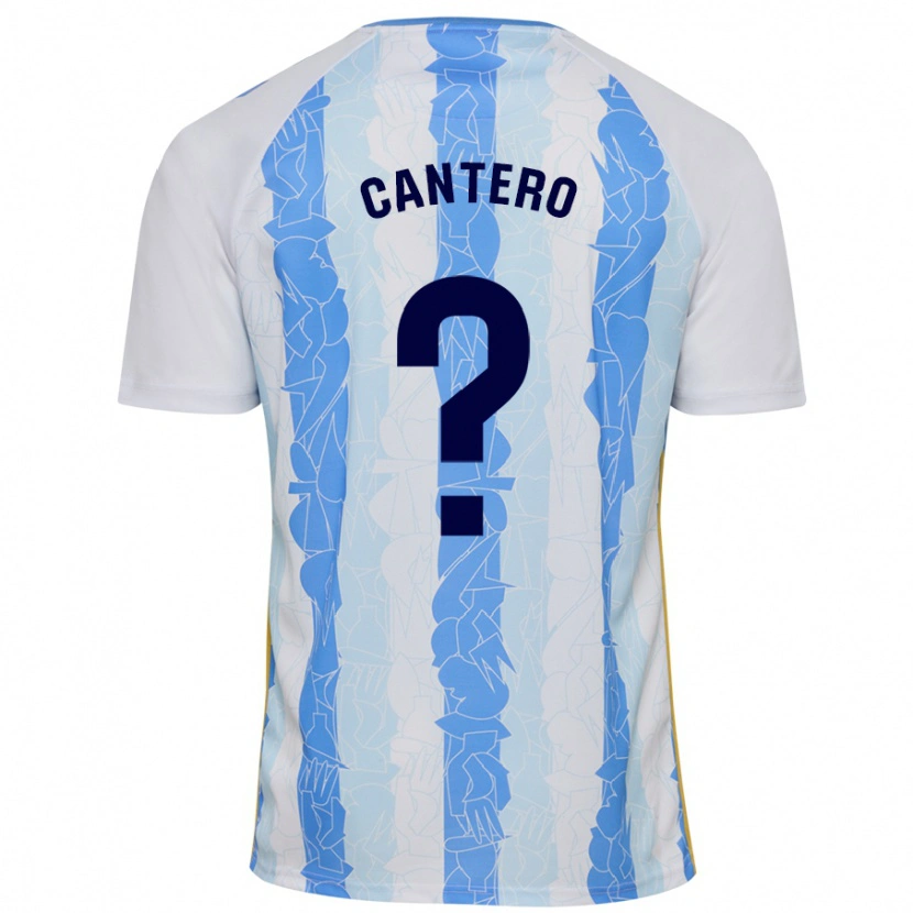 Danxen Niño Camiseta José Cantero #0 Blanco Azul 1ª Equipación 2024/25 La Camisa