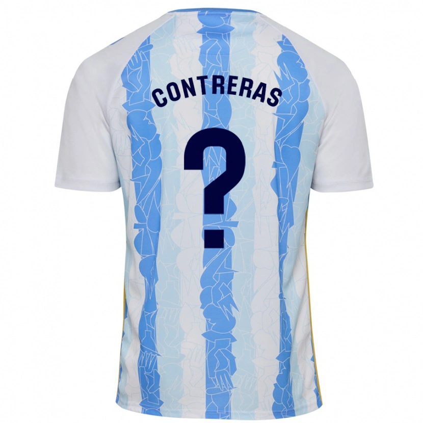 Danxen Niño Camiseta Ale Contreras #0 Blanco Azul 1ª Equipación 2024/25 La Camisa