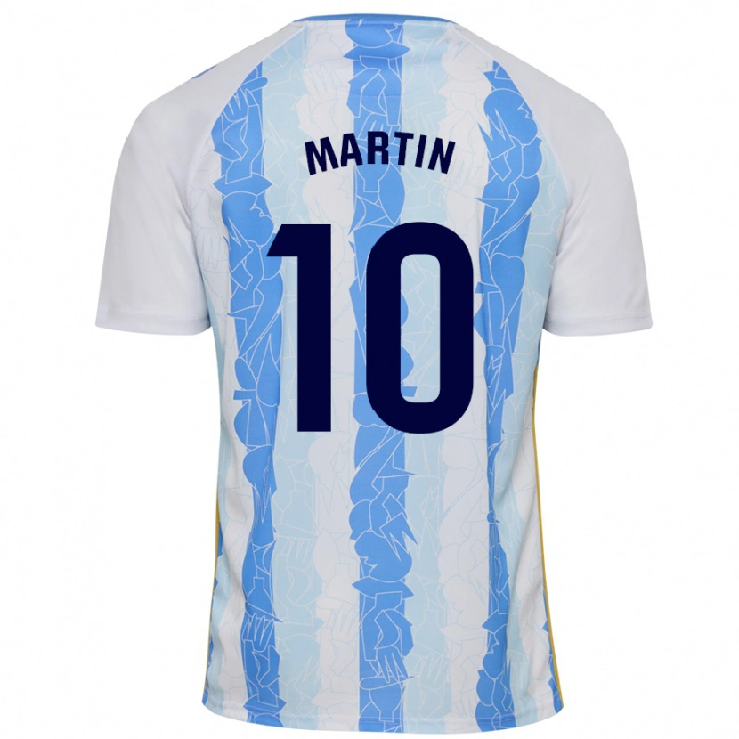 Danxen Niño Camiseta Jesús Martín #10 Blanco Azul 1ª Equipación 2024/25 La Camisa