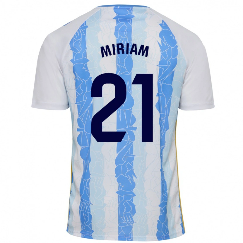 Danxen Niño Camiseta Míriam #21 Blanco Azul 1ª Equipación 2024/25 La Camisa