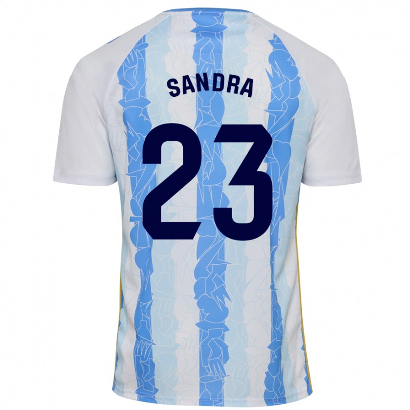 Danxen Niño Camiseta Sandra #23 Blanco Azul 1ª Equipación 2024/25 La Camisa