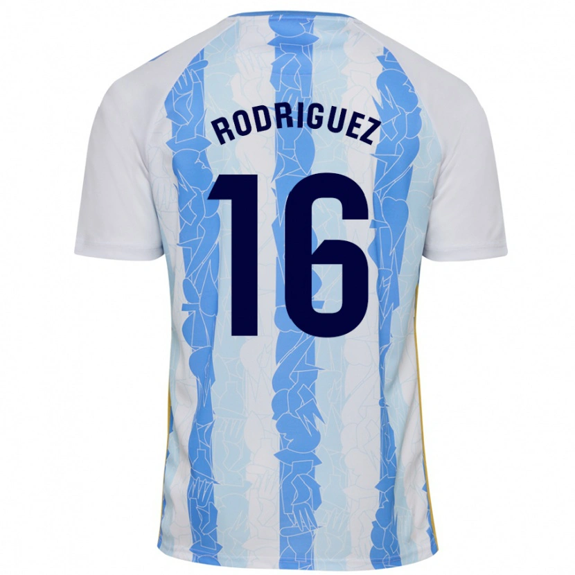 Danxen Niño Camiseta Genaro Rodríguez #16 Blanco Azul 1ª Equipación 2024/25 La Camisa