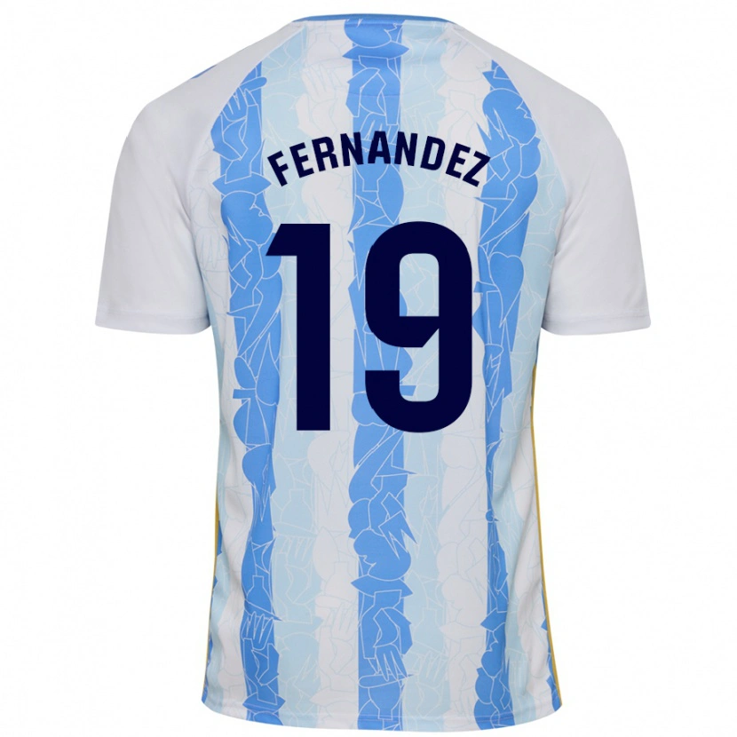 Danxen Niño Camiseta Raúl Fernández #19 Blanco Azul 1ª Equipación 2024/25 La Camisa