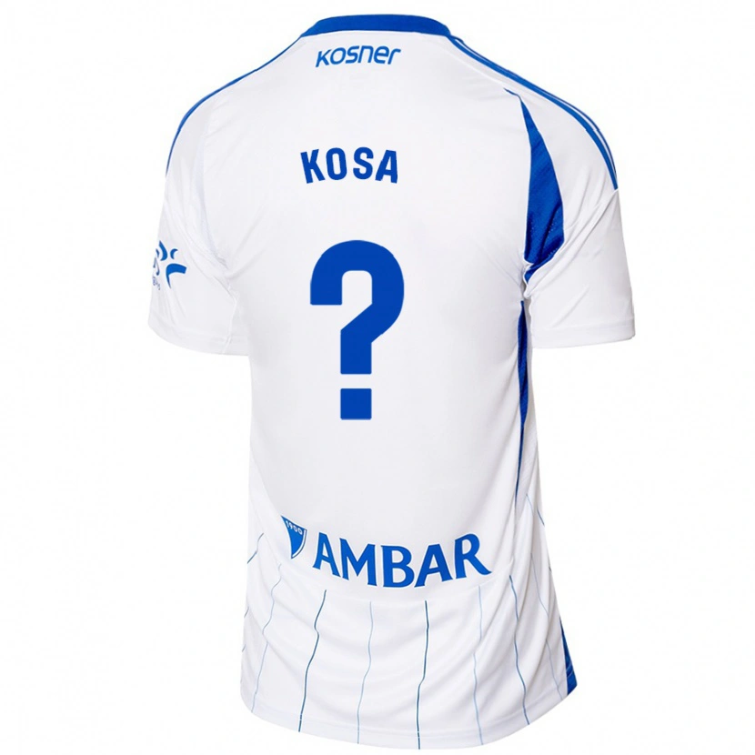 Danxen Niño Camiseta Sebastian Kosa #0 Rojo Blanco 1ª Equipación 2024/25 La Camisa