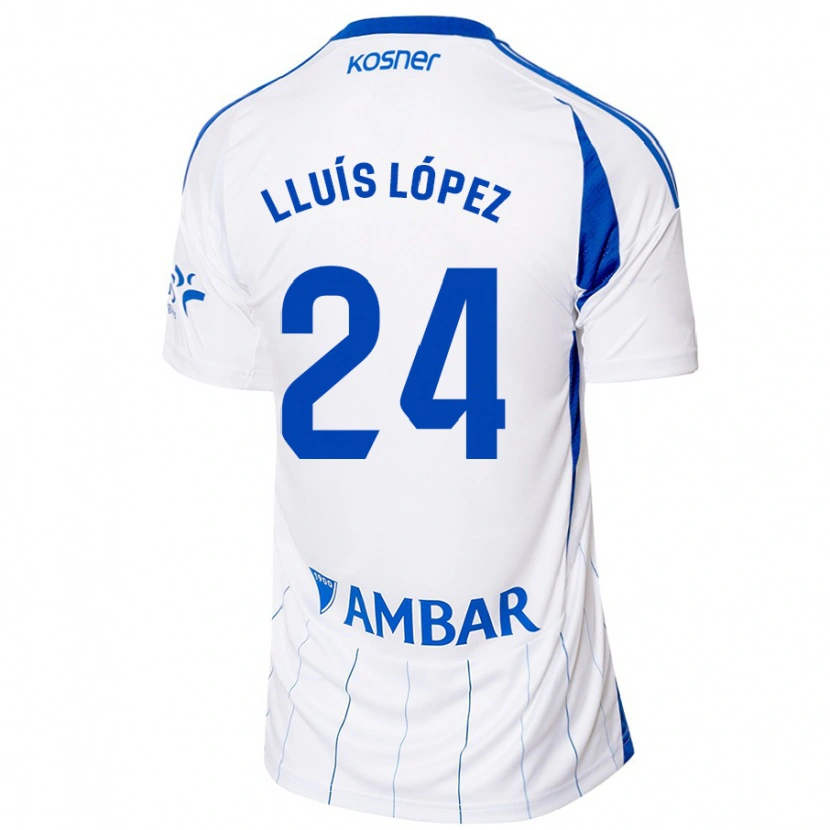 Danxen Niño Camiseta Lluís López #24 Rojo Blanco 1ª Equipación 2024/25 La Camisa