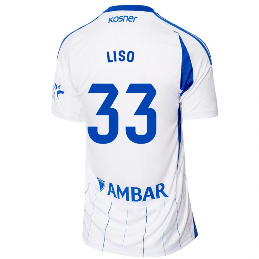 Danxen Niño Camiseta Adrián Liso #33 Rojo Blanco 1ª Equipación 2024/25 La Camisa