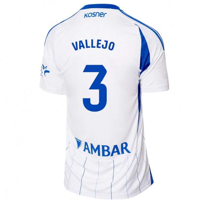 Danxen Niño Camiseta Jaime Vallejo #3 Rojo Blanco 1ª Equipación 2024/25 La Camisa