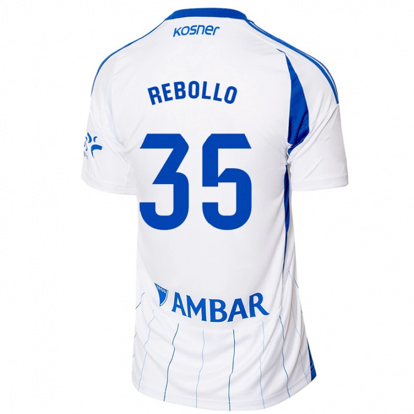 Danxen Niño Camiseta Dani Rebollo #35 Rojo Blanco 1ª Equipación 2024/25 La Camisa