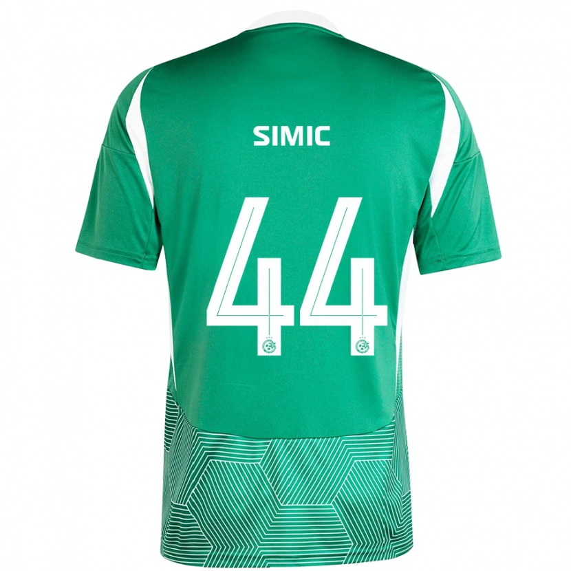 Danxen Niño Camiseta Lorenco Simic #44 Verde Blanco 1ª Equipación 2024/25 La Camisa