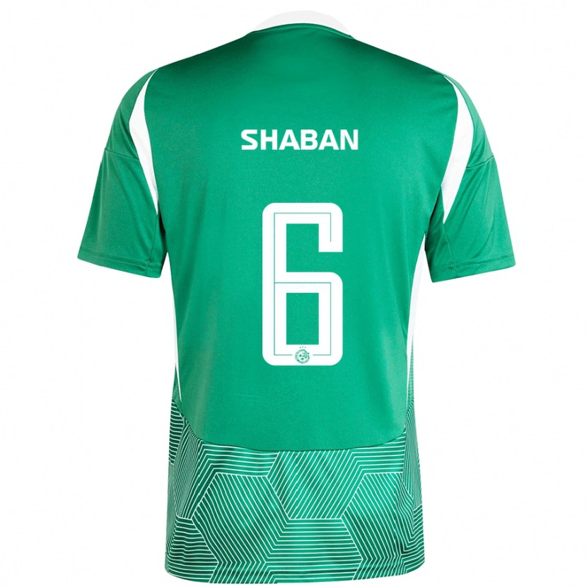 Danxen Niño Camiseta Loay Shaban #6 Verde Blanco 1ª Equipación 2024/25 La Camisa