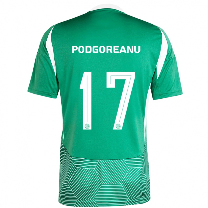 Danxen Niño Camiseta Suf Podgoreanu #17 Verde Blanco 1ª Equipación 2024/25 La Camisa