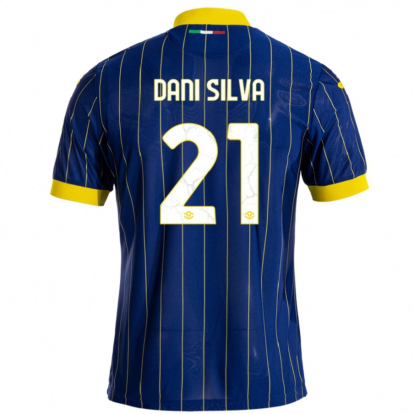 Danxen Niño Camiseta Dani Silva #21 Azul Amarillo 1ª Equipación 2024/25 La Camisa