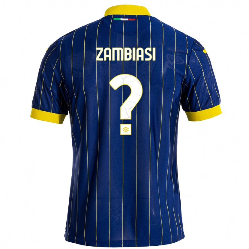 Danxen Niño Camiseta Yonas Zambiasi #0 Azul Amarillo 1ª Equipación 2024/25 La Camisa