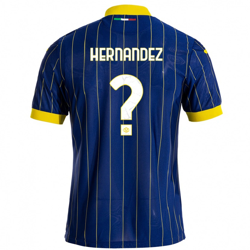 Danxen Niño Camiseta Joaquin Hernandez #0 Azul Amarillo 1ª Equipación 2024/25 La Camisa