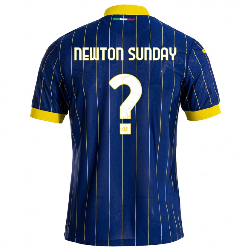 Danxen Niño Camiseta Eloghosa Newton Sunday #0 Azul Amarillo 1ª Equipación 2024/25 La Camisa