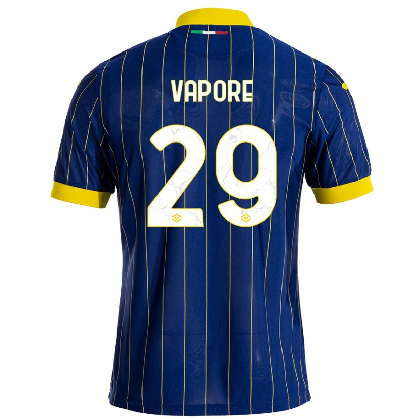 Danxen Niño Camiseta Angelo Vapore #29 Azul Amarillo 1ª Equipación 2024/25 La Camisa