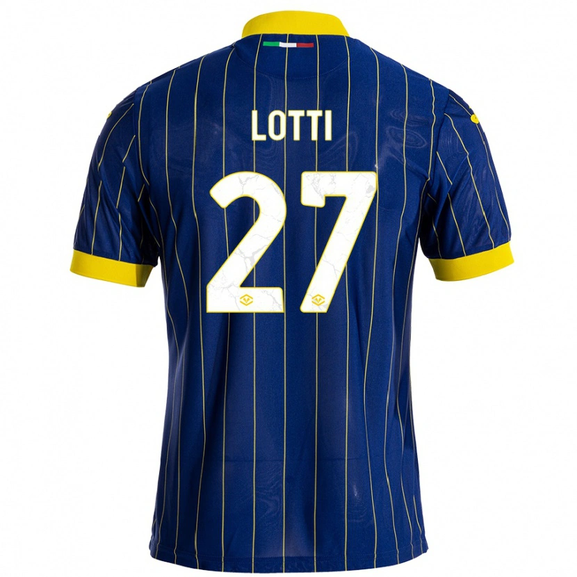 Danxen Niño Camiseta Irene Lotti #27 Azul Amarillo 1ª Equipación 2024/25 La Camisa