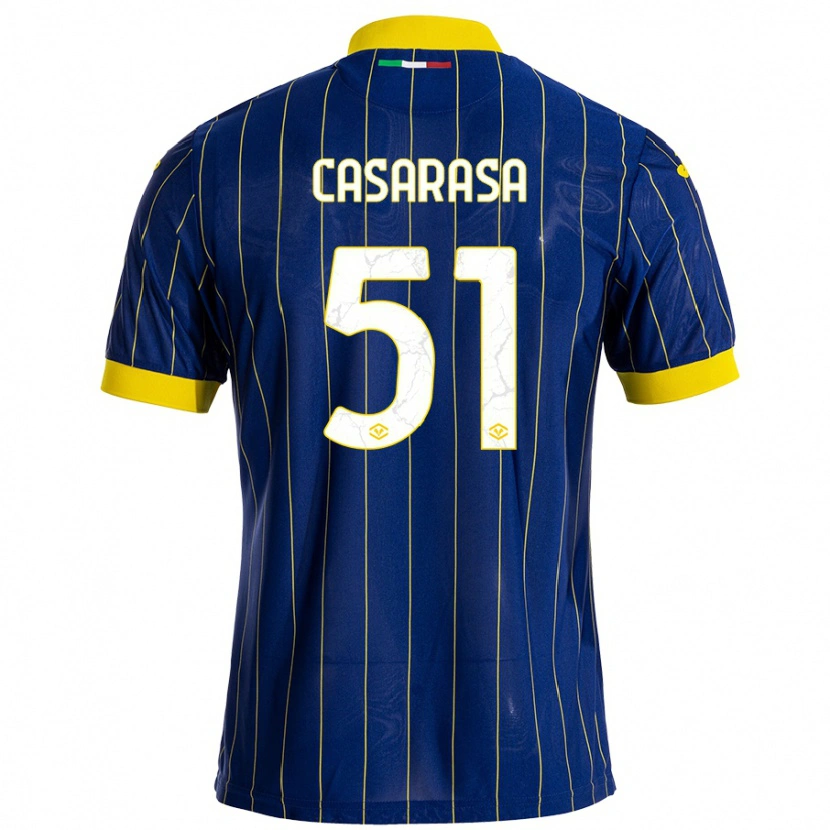 Danxen Niño Camiseta Asia Casarasa #51 Azul Amarillo 1ª Equipación 2024/25 La Camisa