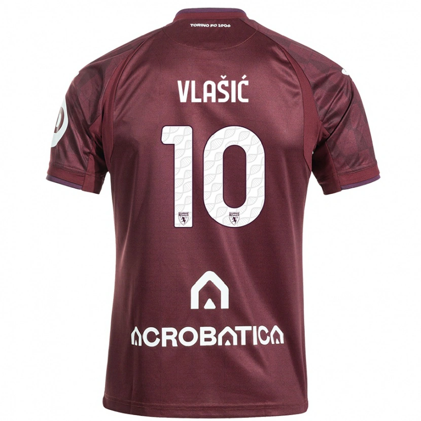 Danxen Niño Camiseta Nikola Vlašić #10 Granate Blanco 1ª Equipación 2024/25 La Camisa