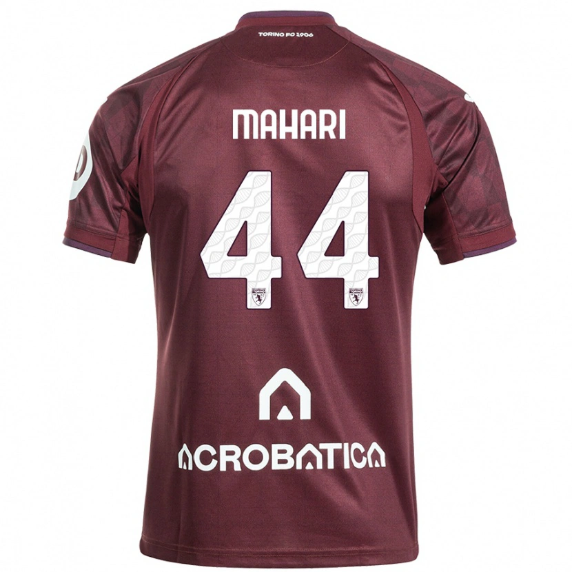 Danxen Niño Camiseta Efdon Mahari #44 Granate Blanco 1ª Equipación 2024/25 La Camisa