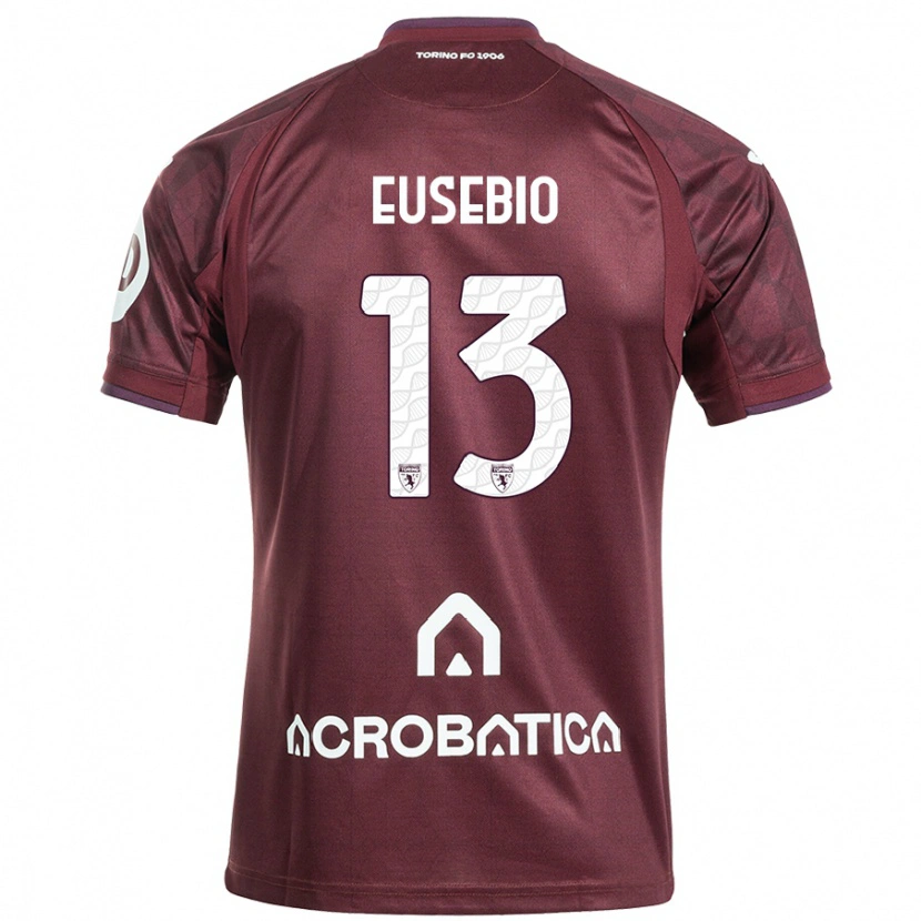 Danxen Niño Camiseta Chiara Eusebio #13 Granate Blanco 1ª Equipación 2024/25 La Camisa