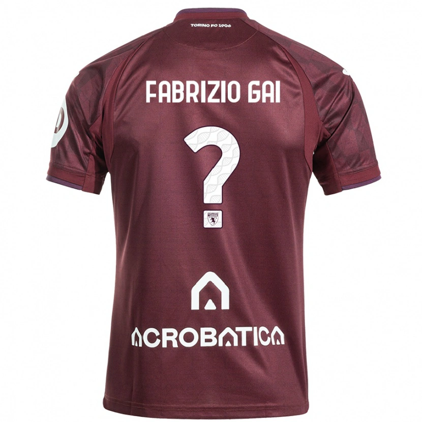 Danxen Niño Camiseta Fabrizio Gai #0 Granate Blanco 1ª Equipación 2024/25 La Camisa