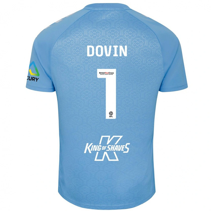 Danxen Niño Camiseta Oliver Dovin #1 Azul Blanco 1ª Equipación 2024/25 La Camisa