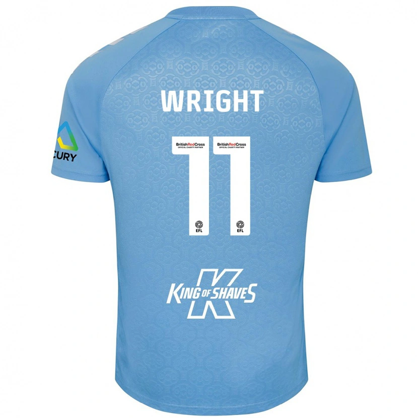 Danxen Niño Camiseta Haji Wright #11 Azul Blanco 1ª Equipación 2024/25 La Camisa