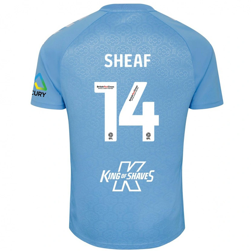 Danxen Niño Camiseta Ben Sheaf #14 Azul Blanco 1ª Equipación 2024/25 La Camisa