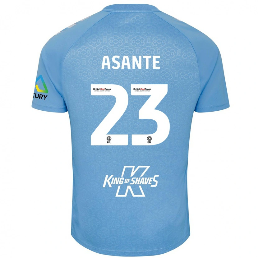 Danxen Niño Camiseta Brandon Thomas-Asante #23 Azul Blanco 1ª Equipación 2024/25 La Camisa