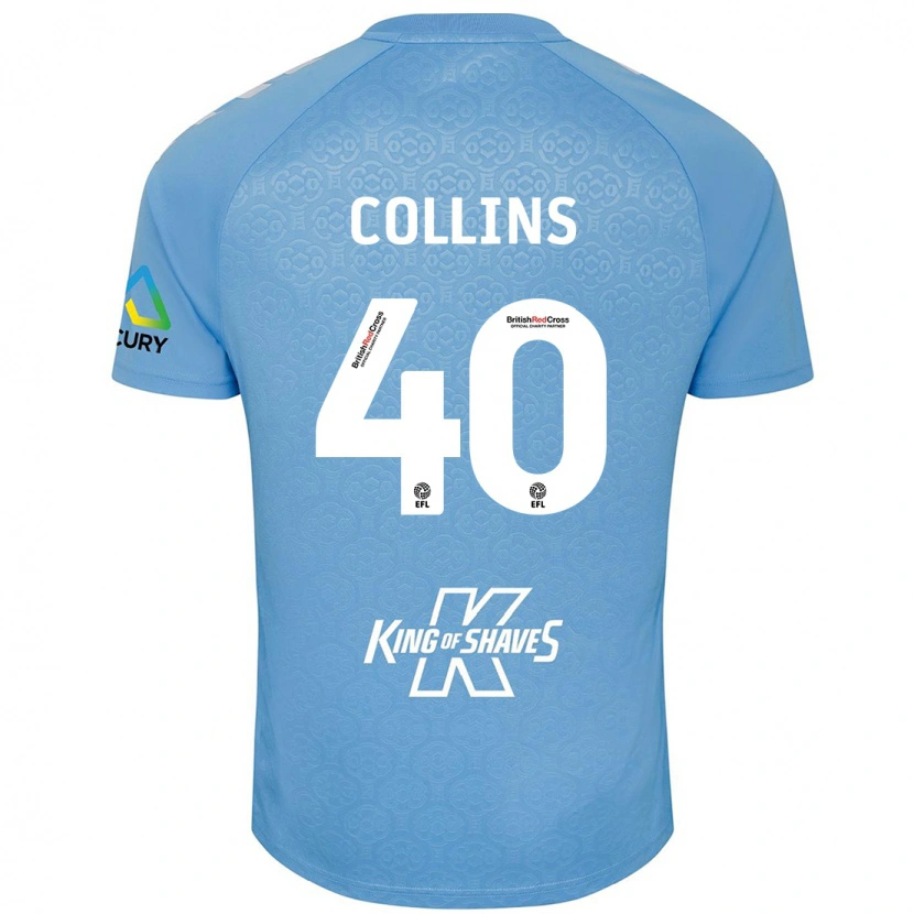 Danxen Niño Camiseta Brad Collins #40 Azul Blanco 1ª Equipación 2024/25 La Camisa