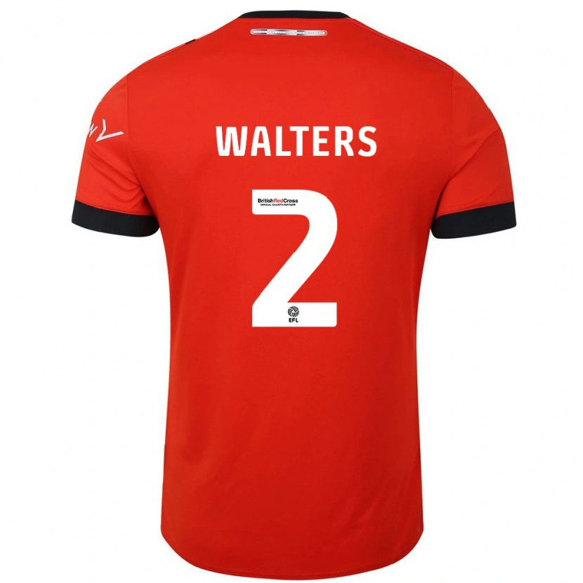 Danxen Niño Camiseta Reuell Walters #2 Naranja Negro 1ª Equipación 2024/25 La Camisa