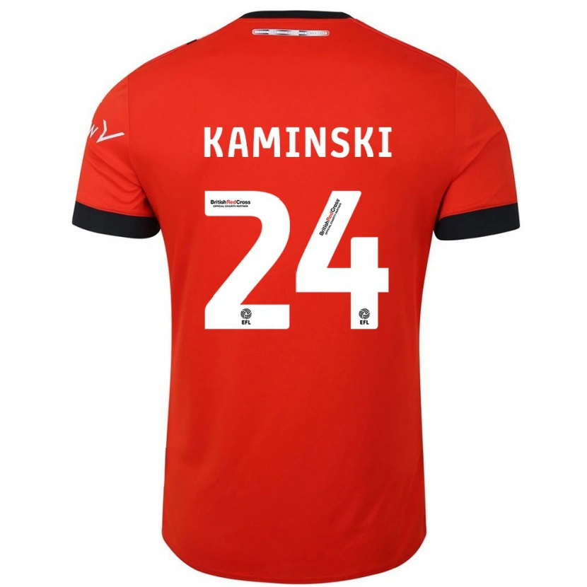 Danxen Niño Camiseta Thomas Kaminski #24 Naranja Negro 1ª Equipación 2024/25 La Camisa