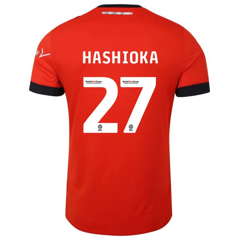 Danxen Niño Camiseta Daiki Hashioka #27 Naranja Negro 1ª Equipación 2024/25 La Camisa