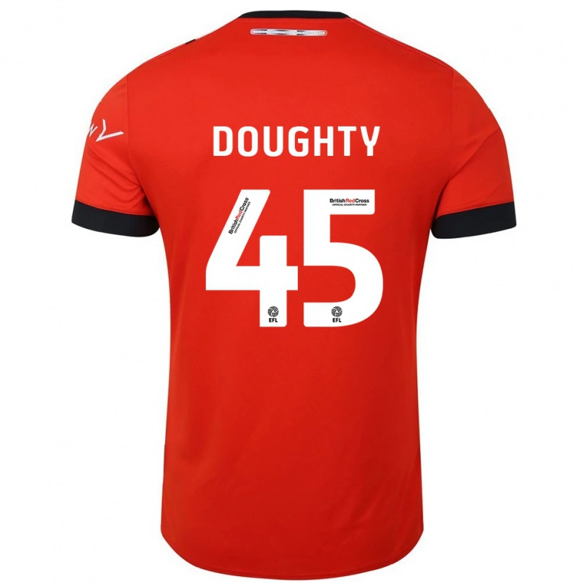 Danxen Niño Camiseta Alfie Doughty #45 Naranja Negro 1ª Equipación 2024/25 La Camisa