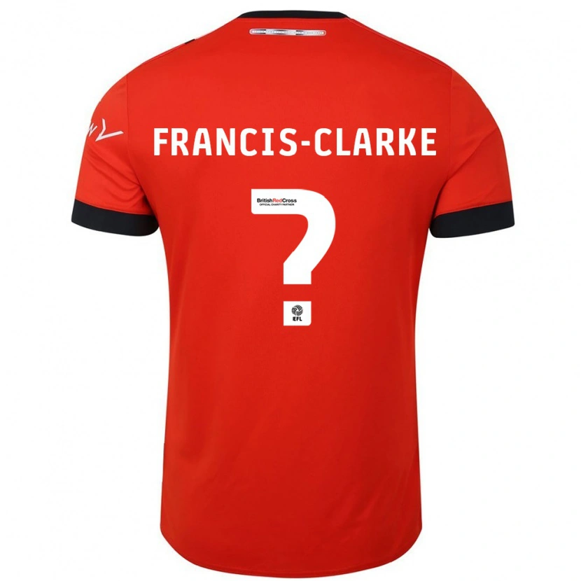 Danxen Niño Camiseta Aidan Francis-Clarke #0 Naranja Negro 1ª Equipación 2024/25 La Camisa