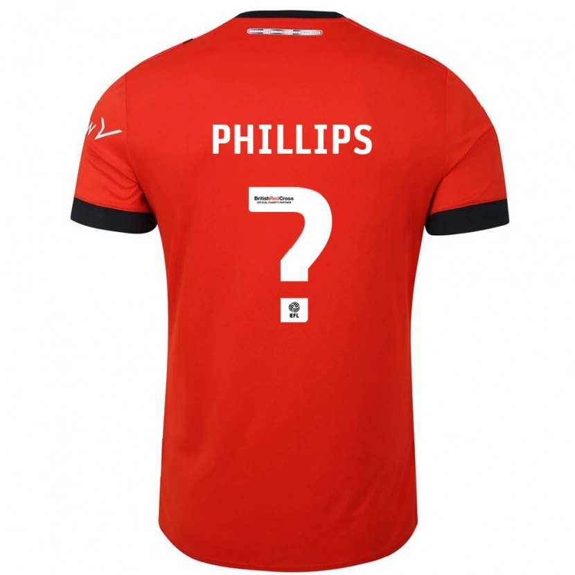 Danxen Niño Camiseta Josh Phillips #0 Naranja Negro 1ª Equipación 2024/25 La Camisa