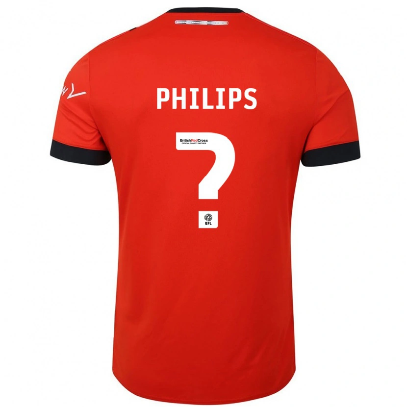 Danxen Niño Camiseta Joshua Philips #0 Naranja Negro 1ª Equipación 2024/25 La Camisa