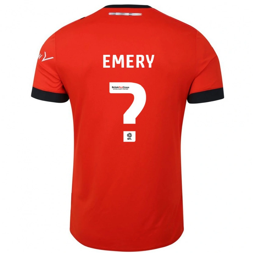 Danxen Niño Camiseta Charlie Emery #0 Naranja Negro 1ª Equipación 2024/25 La Camisa